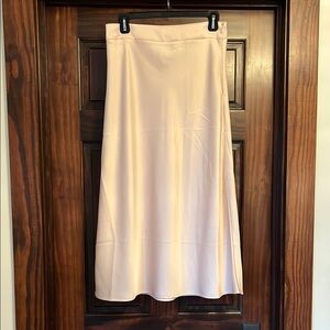 Sezane Sandy Pale Pink Satin Skirt Size 38